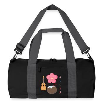 Hawaiian Harmony Designe - Recycled Duffel Bag - black/graphite grey - Front