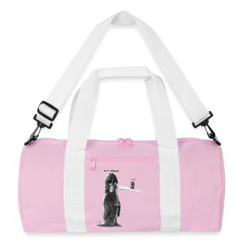 shit happens - Recycled Duffel Bag - pink/white - Front