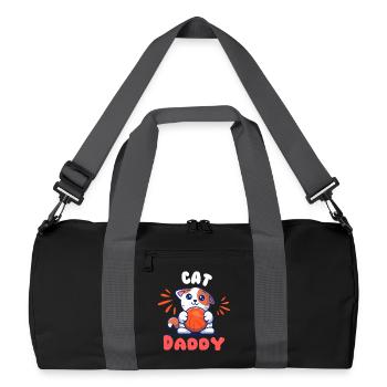 Tender Kitten with Orange Ball - Recycled Duffel Bag - black/graphite grey - Front