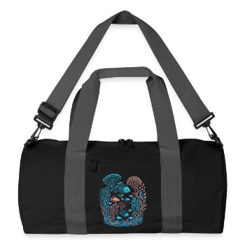 Fish and the seabed - Recycled Duffel Bag - black/graphite grey - Front