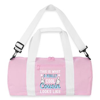 Cousin Cousine - Recycelte Duffel Bag - Rosa/Weiß - Vorne