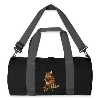 Fabulous Feline Splatter - Recycled Duffel Bag - black/graphite grey - Front