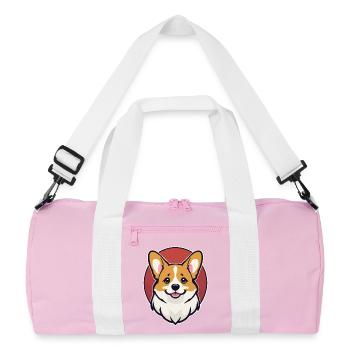 Corgi - Sac de sport recyclé - rose/blanc - Devant