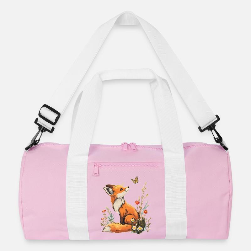 Fuchs und Schmetterling Recycelte Duffel Bag