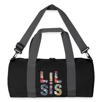 LIL SIS - Soeur - Petite Soeur - Look de partenaire - Sac de sport recyclé - noir/gris graphite - Devant