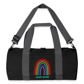 Love wins - Recycled Duffel Bag - black/graphite grey - Front