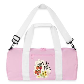 L’heure de la fraise - Sac de sport recyclé - rose/blanc - Devant