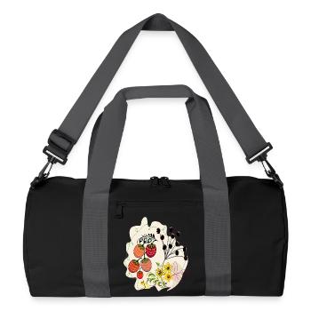 L’heure de la fraise - Sac de sport recyclé - noir/gris graphite - Devant