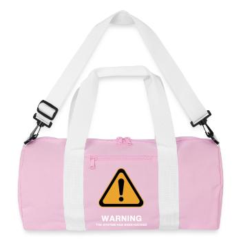 Icône d’avertissement du système piraté - Sac de sport recyclé - rose/blanc - Devant