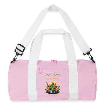 Je ne parle pas du t-shirt floral de jardin de culture - Sac de sport recyclé - rose/blanc - Devant