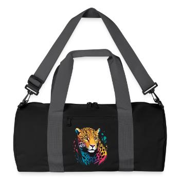 Jaguar Head RENDERED - Recycled Duffel Bag - black/graphite grey - Front