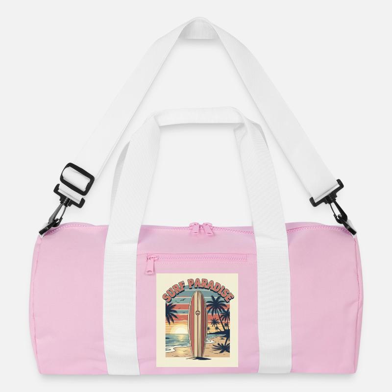 Surf Paradies Retro Design Recycelte Duffel Bag