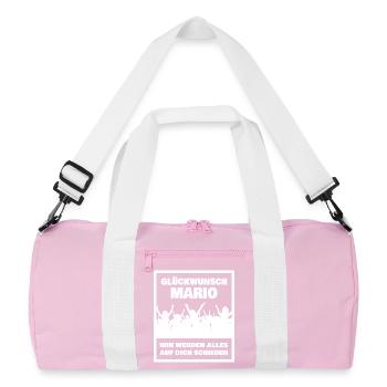 Mario - Recycled Duffel Bag - pink/white - Front