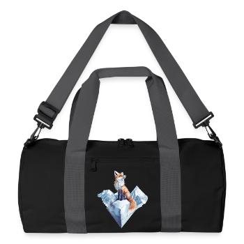 Fox winter motif - Recycled Duffel Bag - black/graphite grey - Front