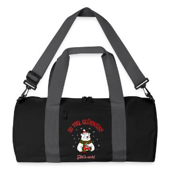 Noël vin chaud humour ours polaire dire - Sac de sport recyclé - noir/gris graphite - Devant