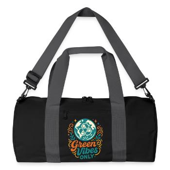 Des vibrations vertes pures - Sac de sport recyclé - noir/gris graphite - Devant