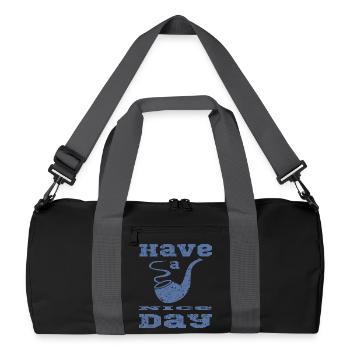 Siffle avec la phrase - Sac de sport recyclé - noir/gris graphite - Devant