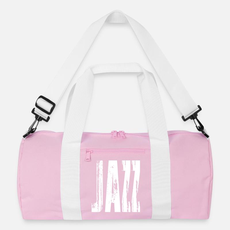 Distressed Bold Jazz Music logo Typography Recycled Duffel Bag