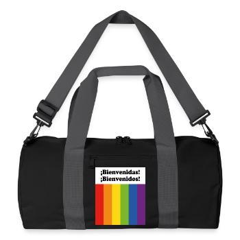 Bienvenue LGBT Bienvenidos Bienvenidas Spanish - Sac de sport recyclé - noir/gris graphite - Devant