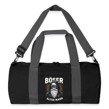 Nasty Old Man Skull Pullover Hoodie - Recycled Duffel Bag - black/graphite grey - Front