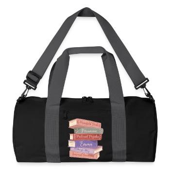 Les romans V de Jane Austen - Sac de sport recyclé - noir/gris graphite - Devant
