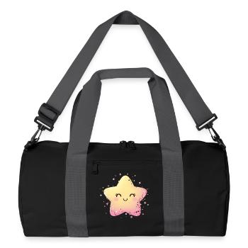 Étoile pastel Kawaii Sparkle - Sac de sport recyclé - noir/gris graphite - Devant