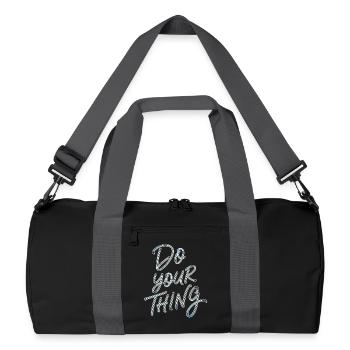 Do Your Thing Motivation Typography - Recycled Duffel Bag - black/graphite grey - Front