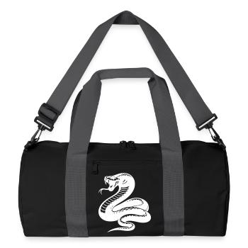 Silhouette du python serpent - Sac de sport recyclé - noir/gris graphite - Devant