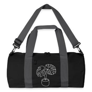 Monstera - Sac de sport recyclé - noir/gris graphite - Devant
