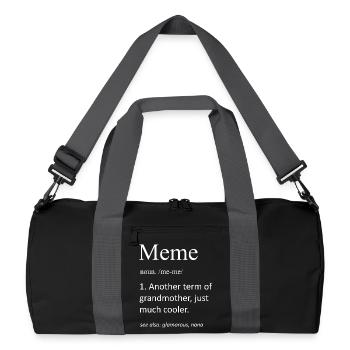 Slogan de définition de nom de grand-mère de meme drôle - Sac de sport recyclé - noir/gris graphite - Devant