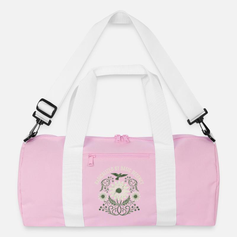 Radicalized by Basic Decency Vintage Flower Shirt Recycelte Duffel Bag