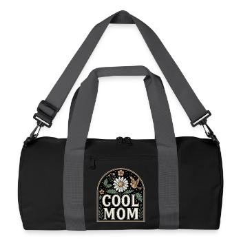 Cool Mom Flowers Vintage Design - Sac de sport recyclé - noir/gris graphite - Devant