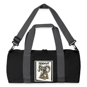 Mouflon de bière - Sac de sport recyclé - noir/gris graphite - Devant