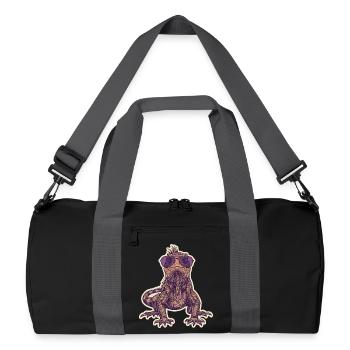 Funny Iguana Sunglasses - Recycled Duffel Bag - black/graphite grey - Front