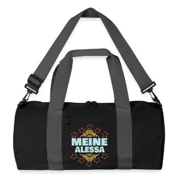 Ehefrau Alessa - Recycelte Duffel Bag - Schwarz/Graphitgrau - Vorne