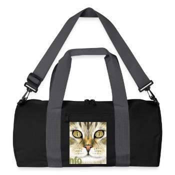 Chat des forêts norvégiennes - Sac de sport recyclé - noir/gris graphite - Devant