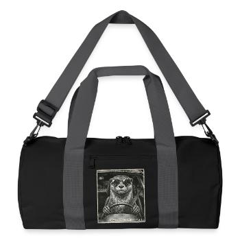 Otter Flashed - Recycled Duffel Bag - black/graphite grey - Front
