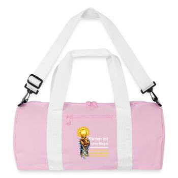 Strom ist meine Magie – Elektrische Kraft - Recycelte Duffel Bag - Rosa/Weiß - Vorne