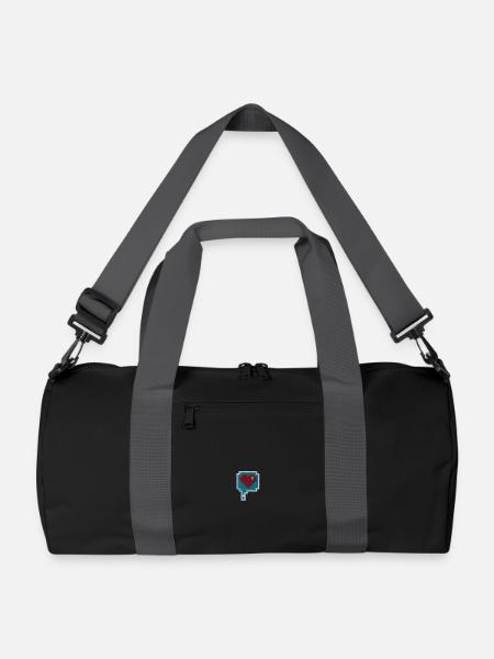 Cœur de pixel - Sac de sport recyclé - noir/gris graphite