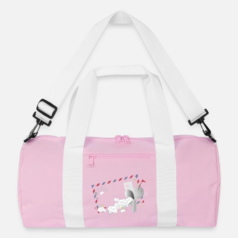 Airmail frame with letters and mailbox Recycled Duffel Bag