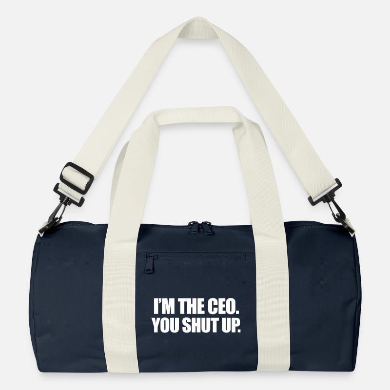I´m the ceo - Recycelte Duffel Bag - Marineblau/Offwhite