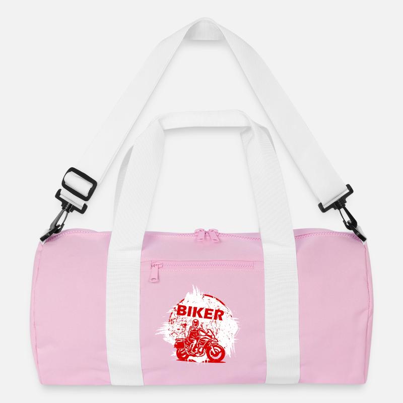 Red Biker Motorcycle Splash Effect Recycled Duffel Bag