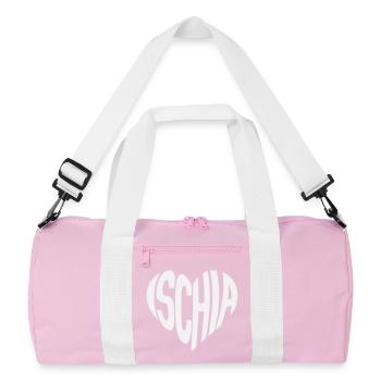 Ischia Heart Shape Typo - Recycled Duffel Bag - pink/white - Front