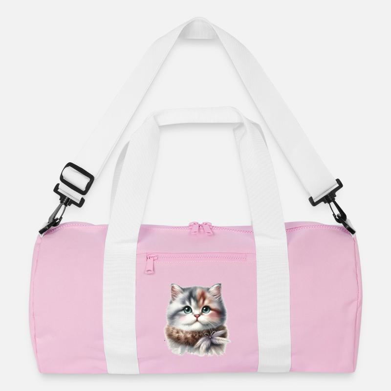 Cute Cat Recycled Duffel Bag
