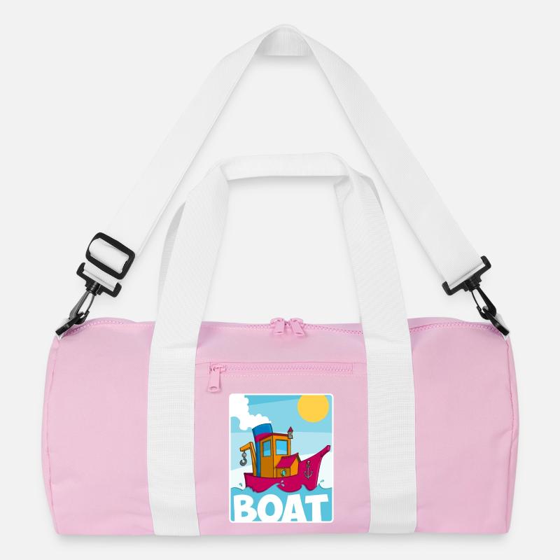 Buntes Bild eines lustigen Schleppers Recycelte Duffel Bag