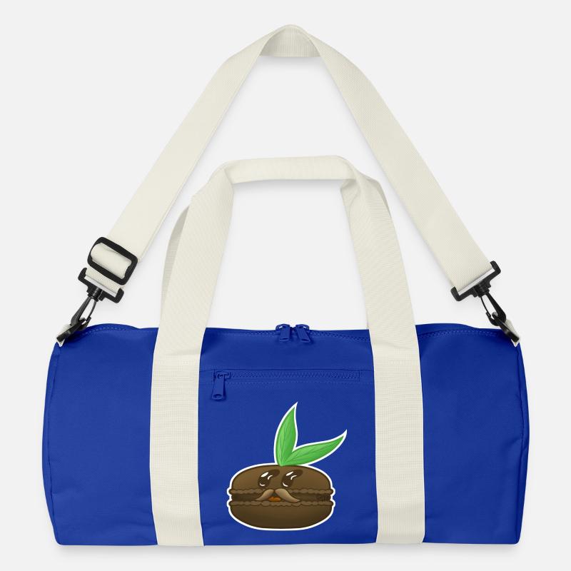 MacaronPousse! - Recycelte Duffel Bag - Leuchtend Königsblau/Offwhite
