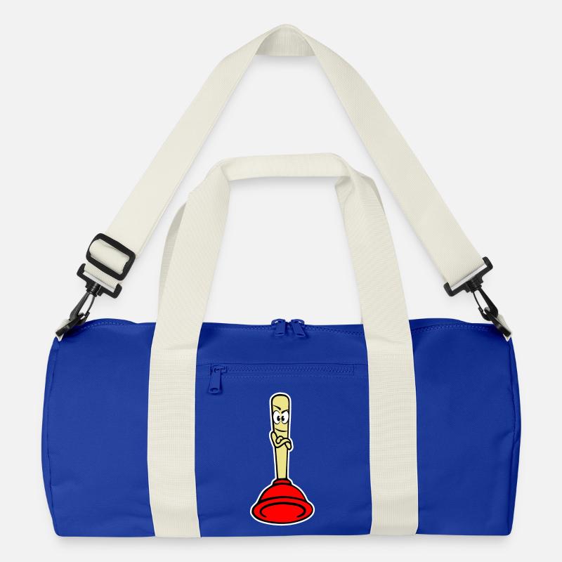 Pömpel - Recycelte Duffel Bag - Leuchtend Königsblau/Offwhite