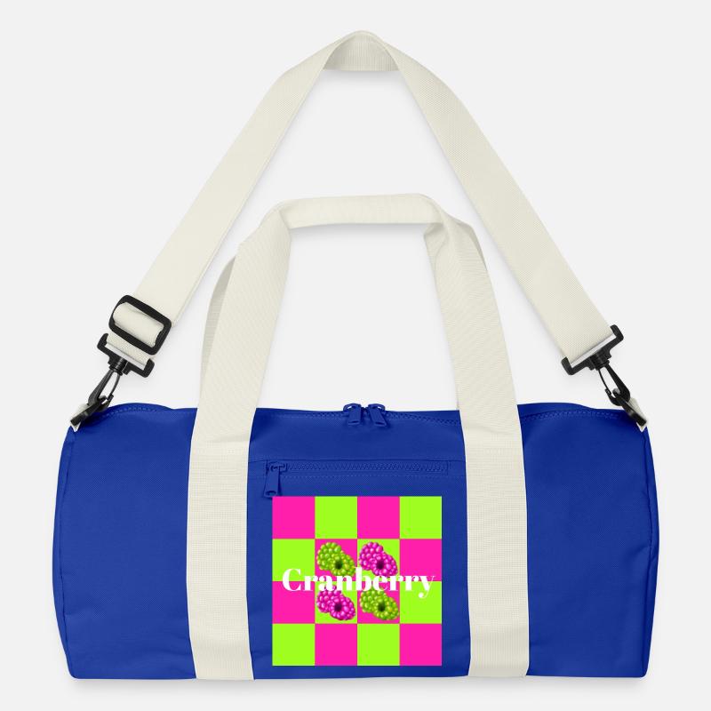 Beere & Farbenspiel Funkelndes Muster - Recycelte Duffel Bag - Leuchtend Königsblau/Offwhite