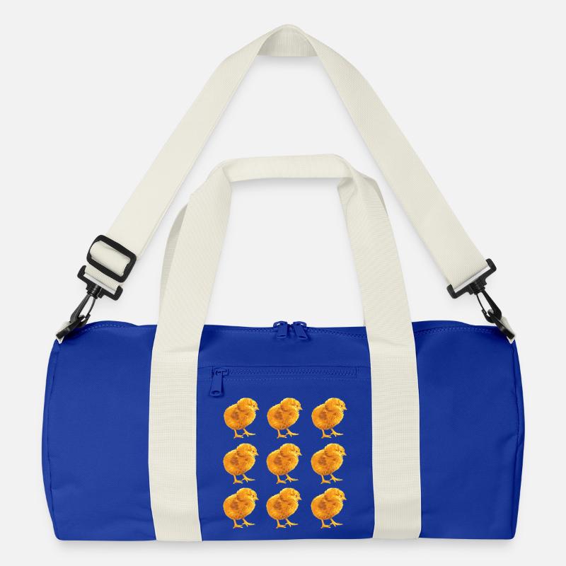 Chick Pattern for Spring and Nature Recycled Duffel Bag