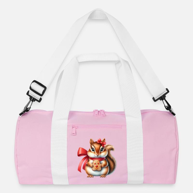 Écureuil roux avec biscuit Sac de sport recyclé